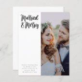 バジェット結婚した&メリーシンプルフォトホリデーカード (正面/裏面)