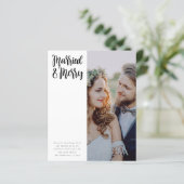 バジェット結婚した&メリーシンプルフォトホリデーカード (スタンド正面)