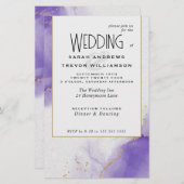 バジェット結婚のアメジスト抽象芸術マーブル空 (正面/裏面)