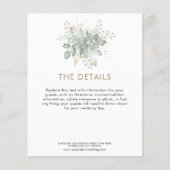 バジェット結婚のゲスト詳細の葉の囲い (正面)