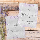 バジェット結婚のシルバーパープルグリッター感謝していユー