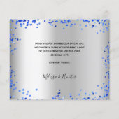 バジェット結婚のシルバ王室のー写真サンキューカード (裏面)