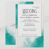 バジェット結婚のターコイズ抽象芸術空 (正面/裏面)