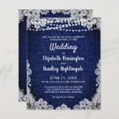 バジェット結婚のデニムレースのストリングライト (正面/裏面)