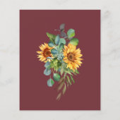 バジェット結婚のヒマワリのユーカリプトゥスワインレッド (裏面)