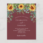 バジェット結婚のヒマワリのユーカリプトゥスワインレッド (正面)