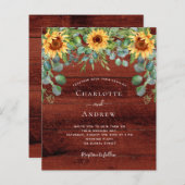 バジェット結婚のヒマワリのユーカリ茶色の木 (正面/裏面)