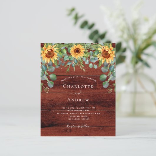 バジェット結婚のヒマワリのユーカリ茶色の木 (スタンド正面)