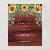 バジェット結婚のヒマワリのユーカリ茶色の木 (正面)