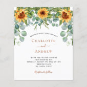 バジェット結婚のヒマワリのユーカリ金ゴールド (正面)