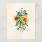 バジェット結婚のヒマワリのユーカリ金ゴールド (裏面)