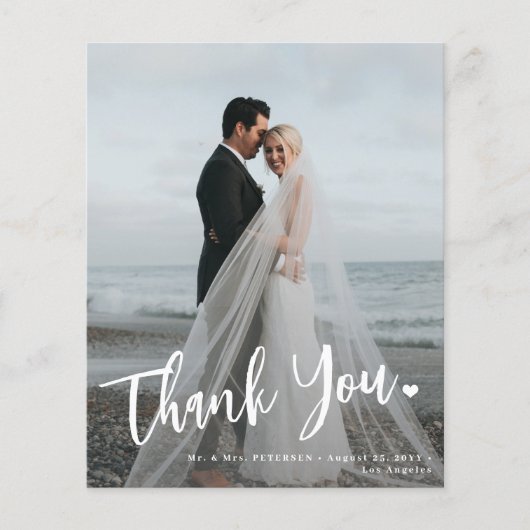 バジェット結婚のフォトオーバーレイ2枚感謝していの写真 チラシ (正面)