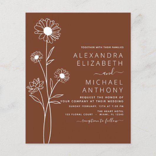 バジェット結婚のミニマル植物学フローラ (正面)