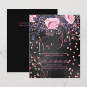 バジェット結婚のメタリックルックロセゴルドピンクフローラ (正面/裏面)