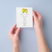 バジェット結婚のメニューLemon and Amalfi Tile チラシ (手)