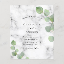 バジェット結婚のユーカリの緑色大理石