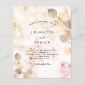 バジェット結婚のユーカリの黄金の大理石の葉 (正面)