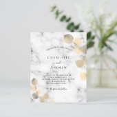 バジェット結婚のユーカリ大理石の黄金の招待状 (スタンド正面)