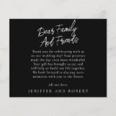 バジェット結婚の写真コラージュサンキューカードフライヤー チラシ (裏面)