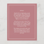 バジェット結婚の埃っぽいバラフォトオーバーレイ (裏面)