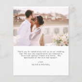 バジェット結婚の感謝の写真ミニマル チラシ (裏面)