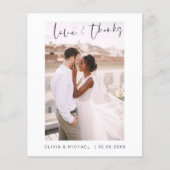 バジェット結婚の感謝の写真ミニマル チラシ (正面)