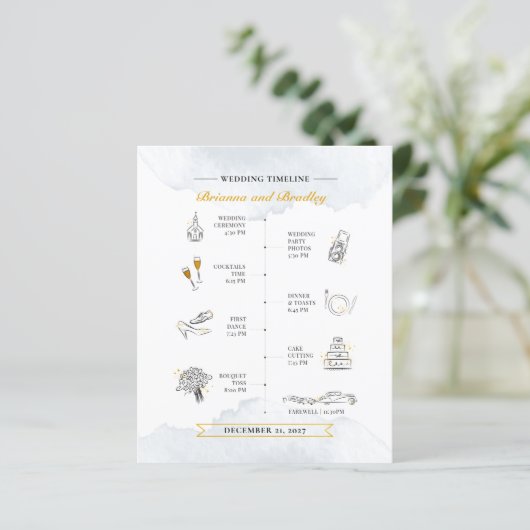 バジェット結婚の旅程のウェルカムウォーターカラー (スタンド正面)