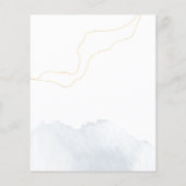 バジェット結婚の旅程のウェルカムウォーターカラー (裏面)