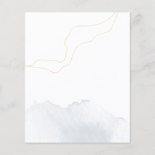 バジェット結婚の旅程のウェルカムウォーターカラー (裏面)