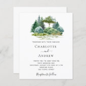 バジェット結婚の森の木の水の色のシンプル (正面/裏面)