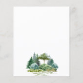 バジェット結婚の森の木の水の色のシンプル (裏面)