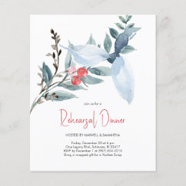 バジェット結婚の水彩招待状