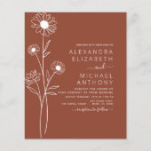 バジェット結婚の燃えたオレンジ色のテラコッタの写真 チラシ (正面)