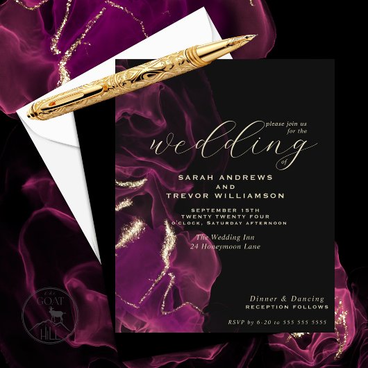 バジェット結婚の素晴らしいマゼンタアルコールインク