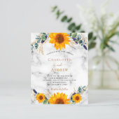 バジェット結婚の素朴なサンフラワーユーカリ大理石 (スタンド正面)