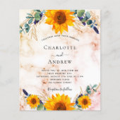 バジェット結婚の素朴なサンフラワーユーカリ大理石 (正面)