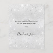 バジェット結婚の銀グリッターの粉感謝してい粉 (裏面)