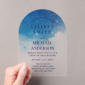 バジェット結婚アクリルの星空 アクリル招待状 (インサイチュ (ポータブル))