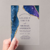 バジェット結婚アクリルの星空 アクリル招待状 (インサイチュ (ポータブル))