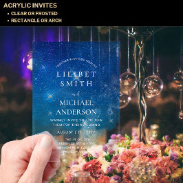 バジェット結婚アクリルの星空 アクリル招待状