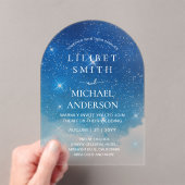 バジェット結婚アクリルの星空 アクリル招待状 (インサイチュ (ポータブル))