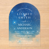 バジェット結婚アクリルの星空 アクリル招待状 (正面)