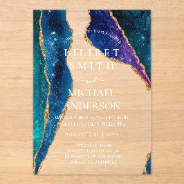 バジェット結婚アクリルの星空 アクリル招待状