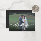 バジェット結婚カップルの写真スクリプト ノートカード (正面/裏面インサイチュ)