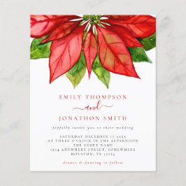 バジェット結婚クリスマスの大きな赤いポインセチア