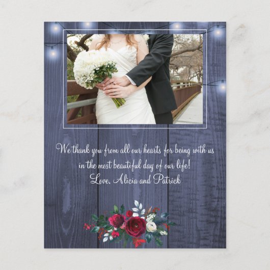 バジェット結婚クリスマスの新しい感謝してい写真 (裏面)