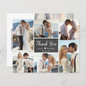 バジェット結婚シャルボードコラージュサンキューカード (正面/裏面)