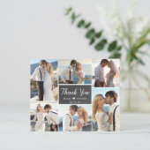バジェット結婚シャルボードコラージュサンキューカード (スタンド正面)
