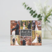 バジェット結婚シャルボードコラージュサンキューカード (スタンド正面)