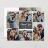 バジェット結婚シャルボードコラージュサンキューカード (正面/裏面)